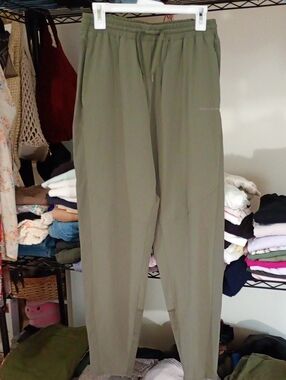 Outdoor Voices Olive Green Elastic Waist Joggers